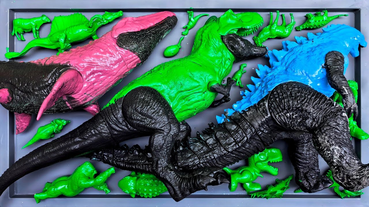 Dinosaurus Jurassic World Dominion: T-rex, Brachiosaurus, Catnap, King Kong, Godzilla, Skibidi