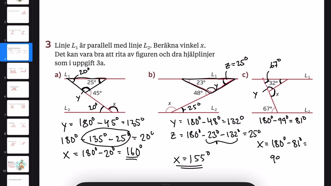 Vinklar röd kurs matte direkt åk 9