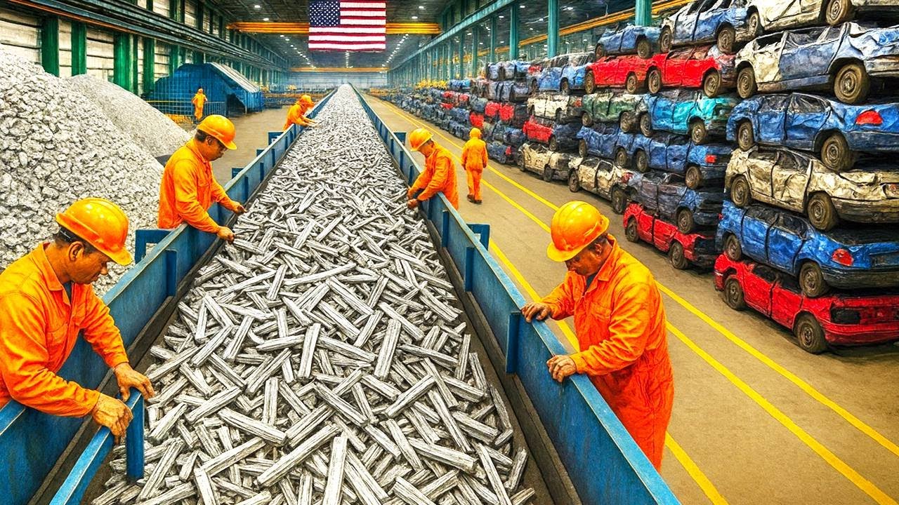 JAK się RECYKLUJE MILIONY SAMOCHOD&Oacute;W, aby PRODUKOWAĆ STAL | W ŚRODKU MEGA FABRYKI