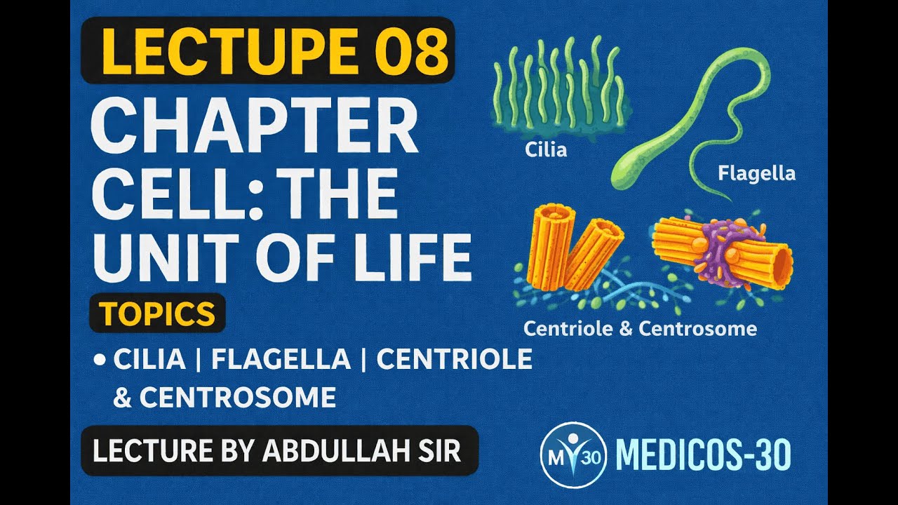 L - 8  | Cell  The Unit of Life | Cilia | Flagella | Centriole & Centrosome |#cellbiology #biology