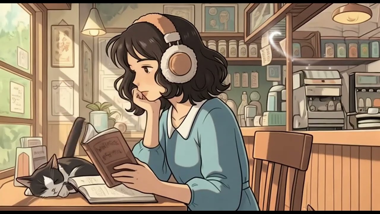 Coffee Shop Atmosphere ☕ - Comfortable Lofi Beats for Studying, Reading & Relaxing
