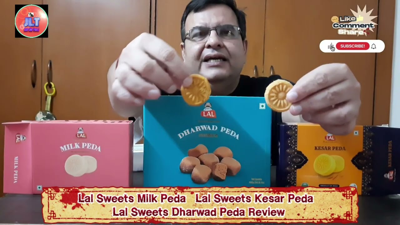 Review Unboxing & Taste of Lal Sweets Milk Peda | Lal Sweets Kesar Peda | Lal Sweets Dharwad Peda