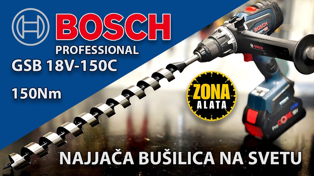 Bosch GSB 18v-150c Najjača Aku Bušilica na Svetu 150Nm