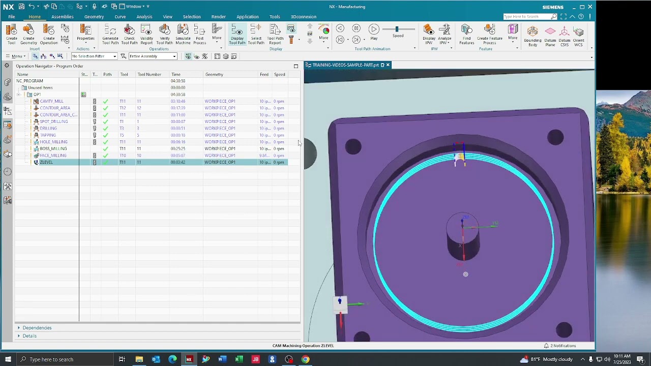 Siemens NX 2206    How To Make A Zlevel Operation