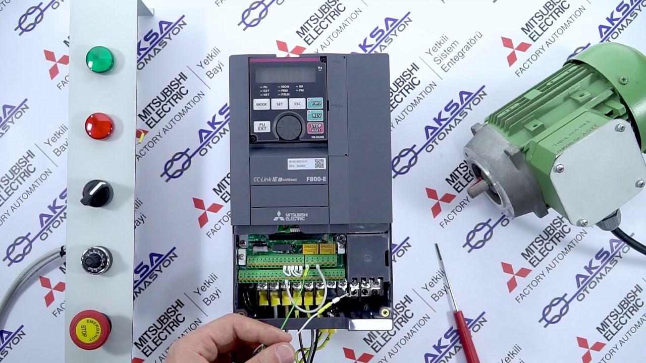 MITSUBISHI ELECTRIC F800 AC MOTOR SÜRÜCÜDEN ÇALIŞIYOR BİLGİSİ ALMA
