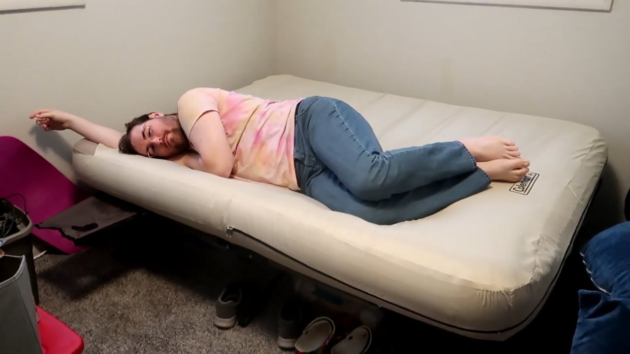 Coleman Camping Cot with air mattress and pump review