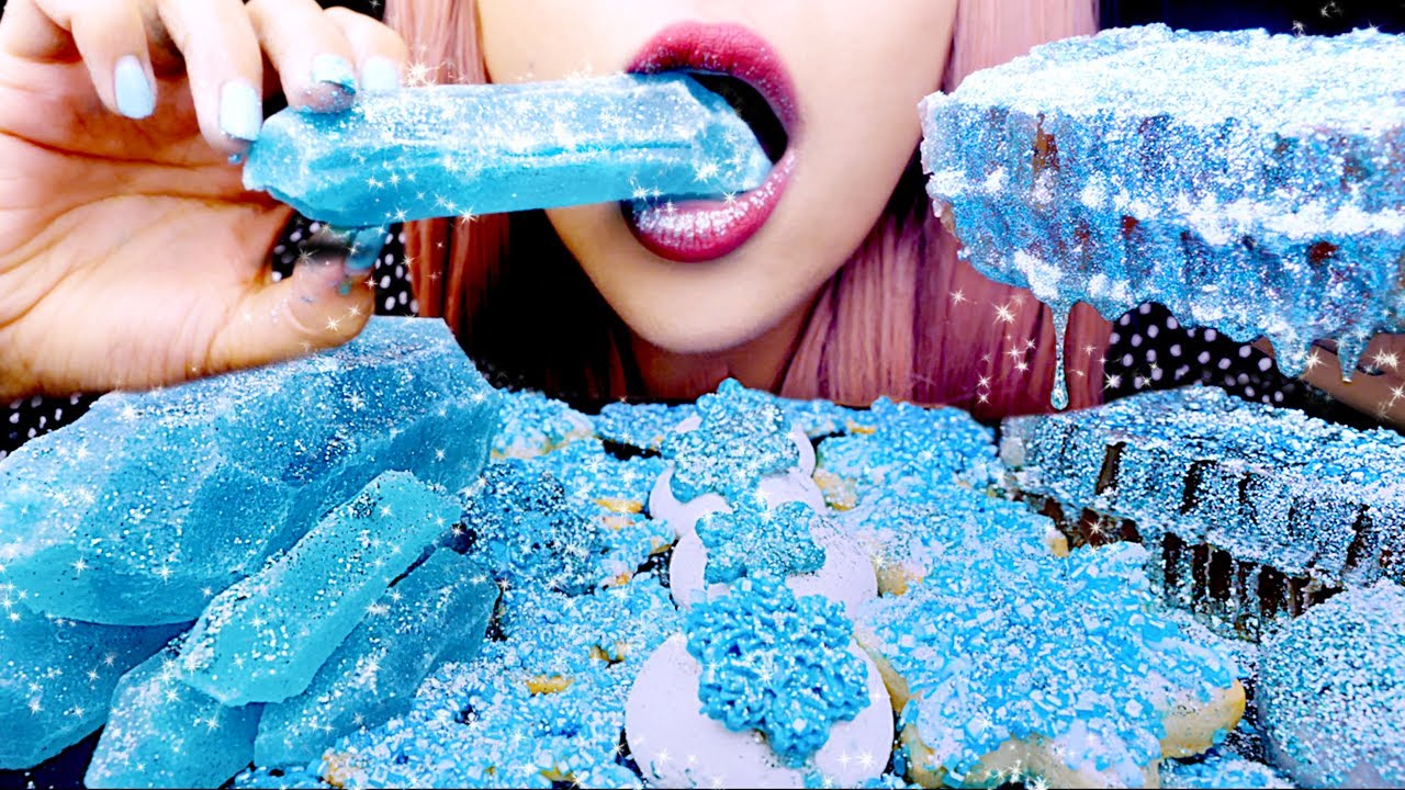 ASMR CRYSTAL, HONEYCOMB, ICE, JEWEL CANDY | Crunchy Eating Sounds 먹방