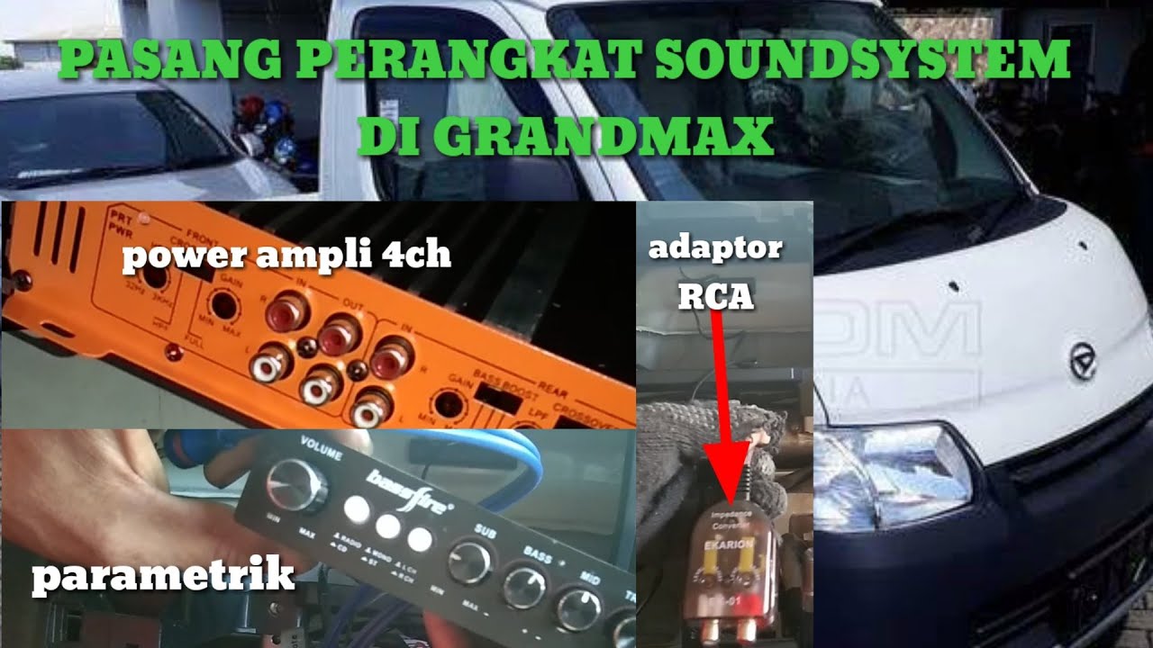 Cara pasang power amplifire, parametrik dan adaptor rca