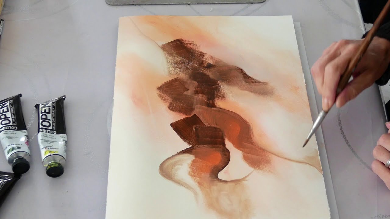 Abstract Painting demo/ Demonstration peinture abstraite /Acrylic/Acrylique