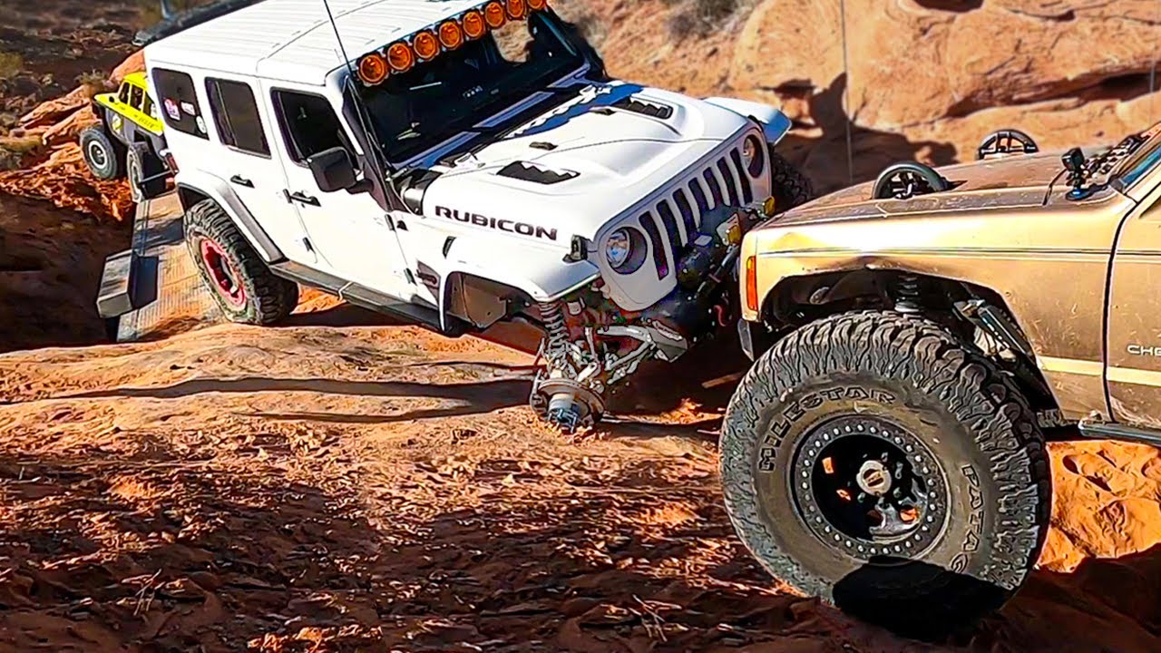 Destroyed Front End Jeep Rubicon, Destroys My Trailer!