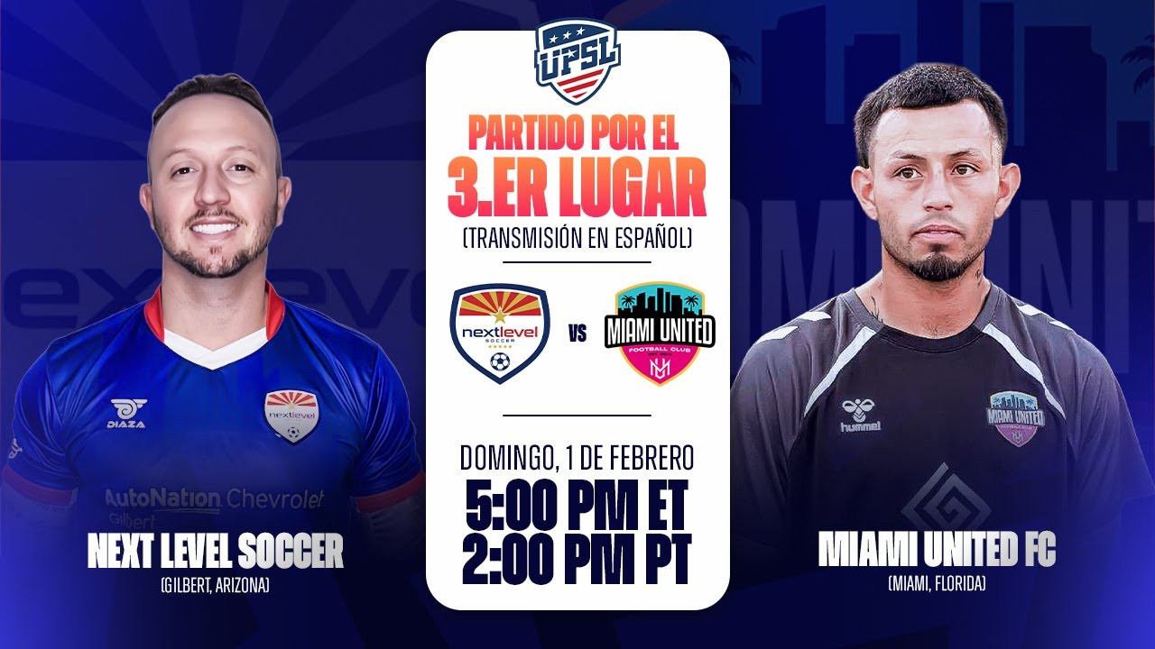 ESP | Next Level Soccer vs. Miami United FC | 02.01.2026 | Partido por el 3.er lugar
