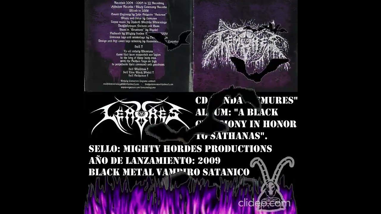 Lemures - Azathoth (Album CD Digipak A Black Ceremony in Honor to Sathanas) Mighty Hordes Prods.