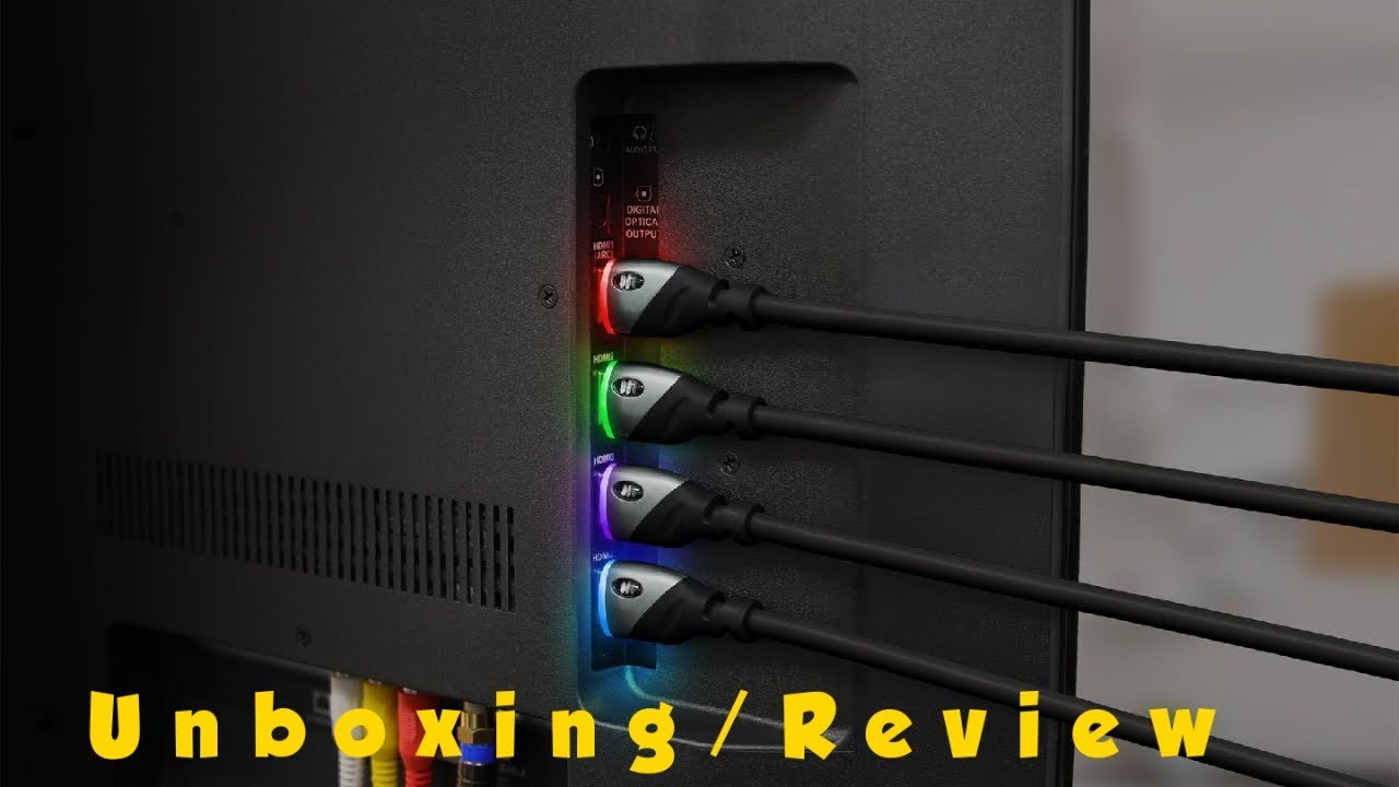 MONSTER LED LIGHT UHD HDMI CABLE(Unboxing/Review)