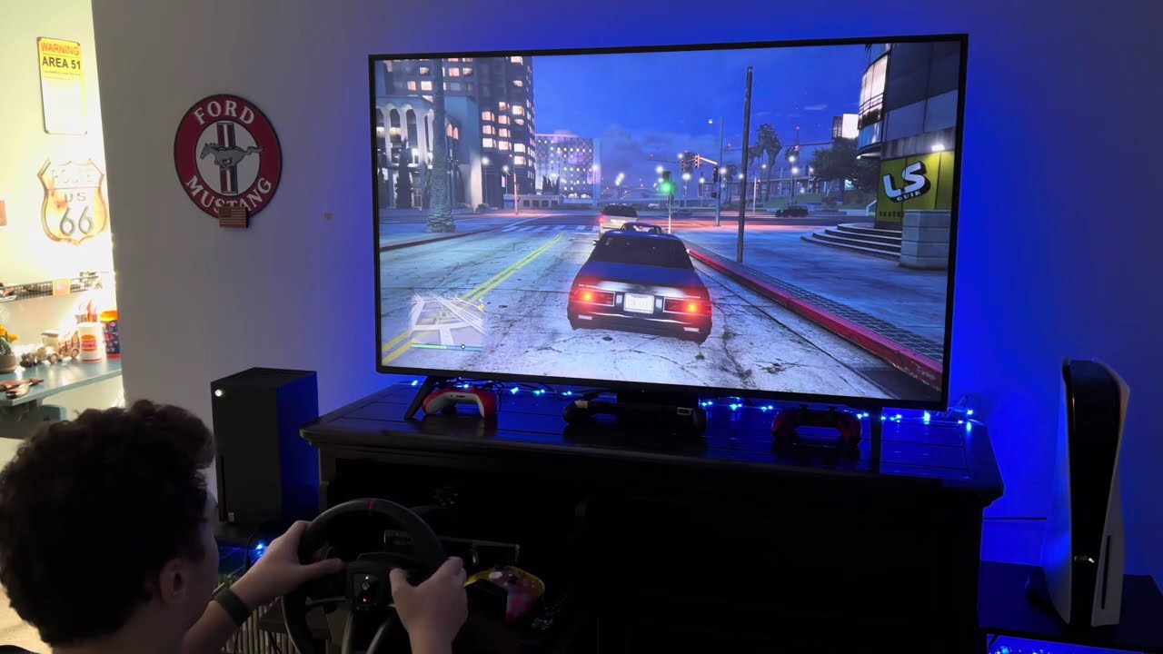GTA V с гоночным рулем Hori для Xbox Series X|S!