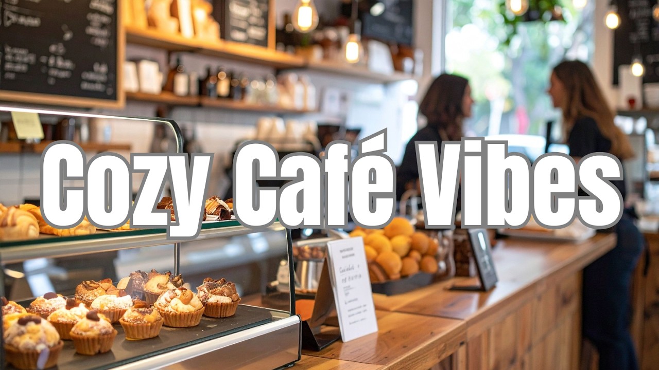 (No Copyright) Rainy Coffee Shop Ambience | Cozy Cafe Sounds