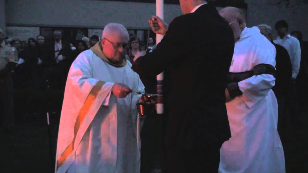 Blessing of the Fire & Lighting of the Pascal Candle - Holy Saturday At the Easter Vigil in the Holy
