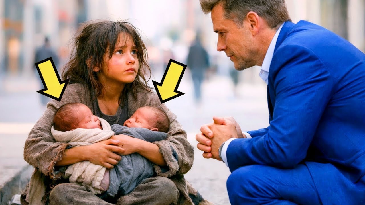 NIMM EINEN VON IHNEN, BITTE… SAGT DAS STRASSENMÄDCHEN ZUM MILLIONÄR, UND ER ERSTARRT…