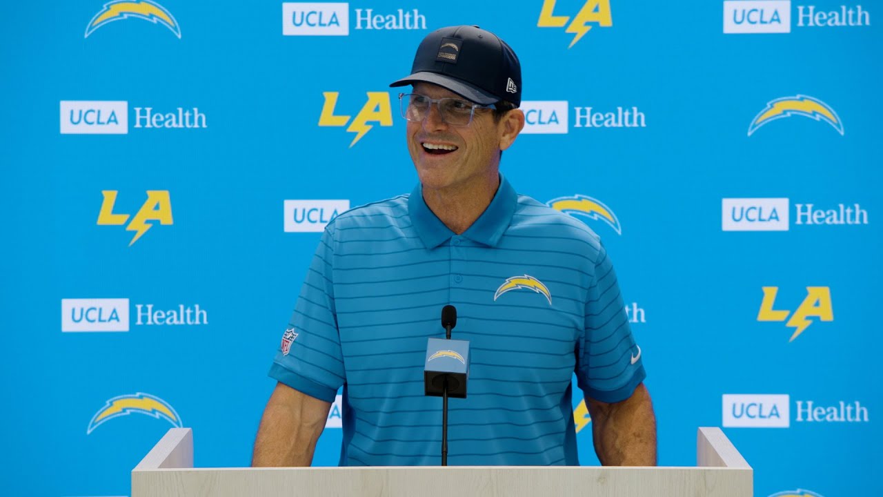 Jim Harbaugh On Initial Roster & Captains | LA Chargers