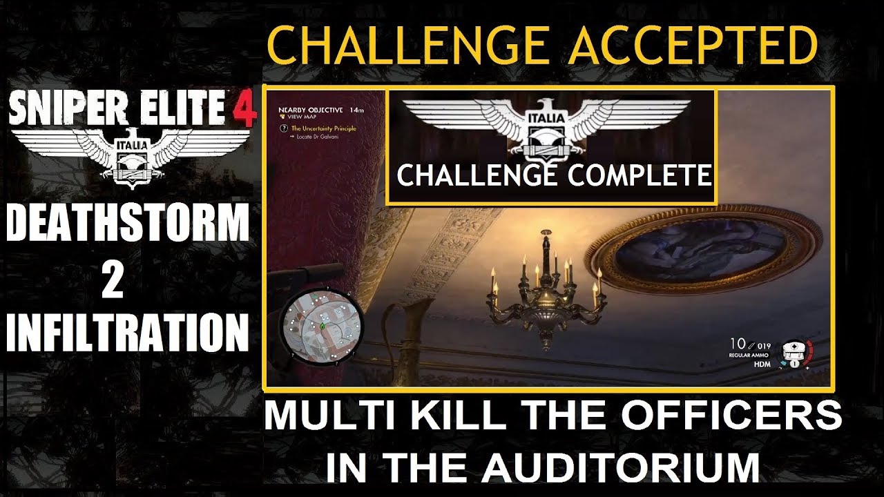 DEATHSTORM II INFILTRATION Challenge accepted MULTI KILL OFFICERS IN AUDITORIUM [Hard Mode]