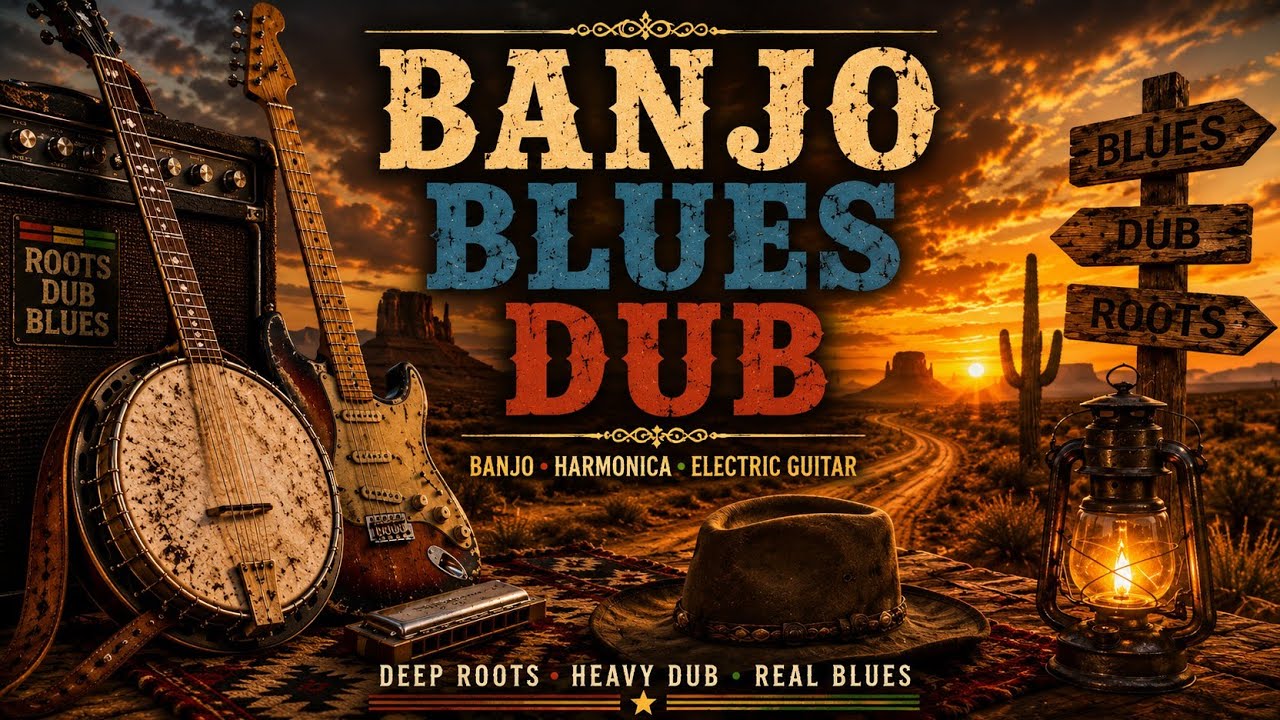 Banjo Blues Dub | Banjo, Harmonica & Electric Guitar | Desert Chill Beat | 432 Hz