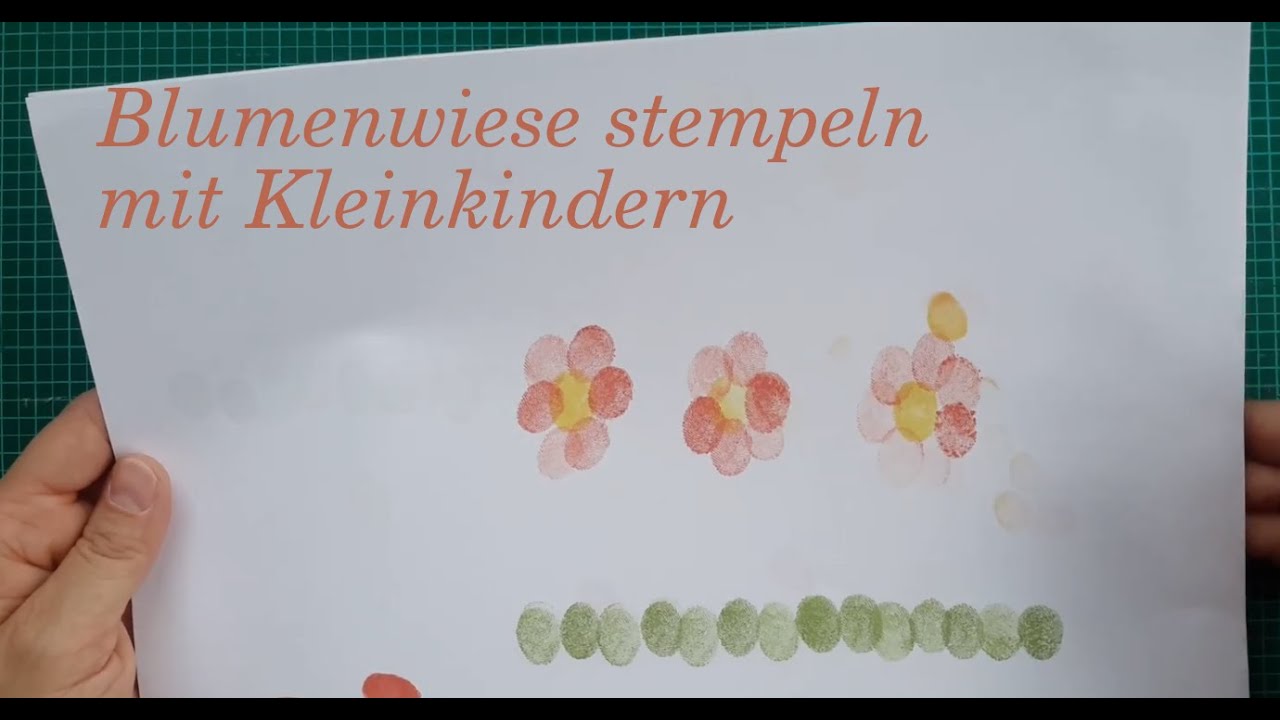Blumen stempeln mit Kleinkindern