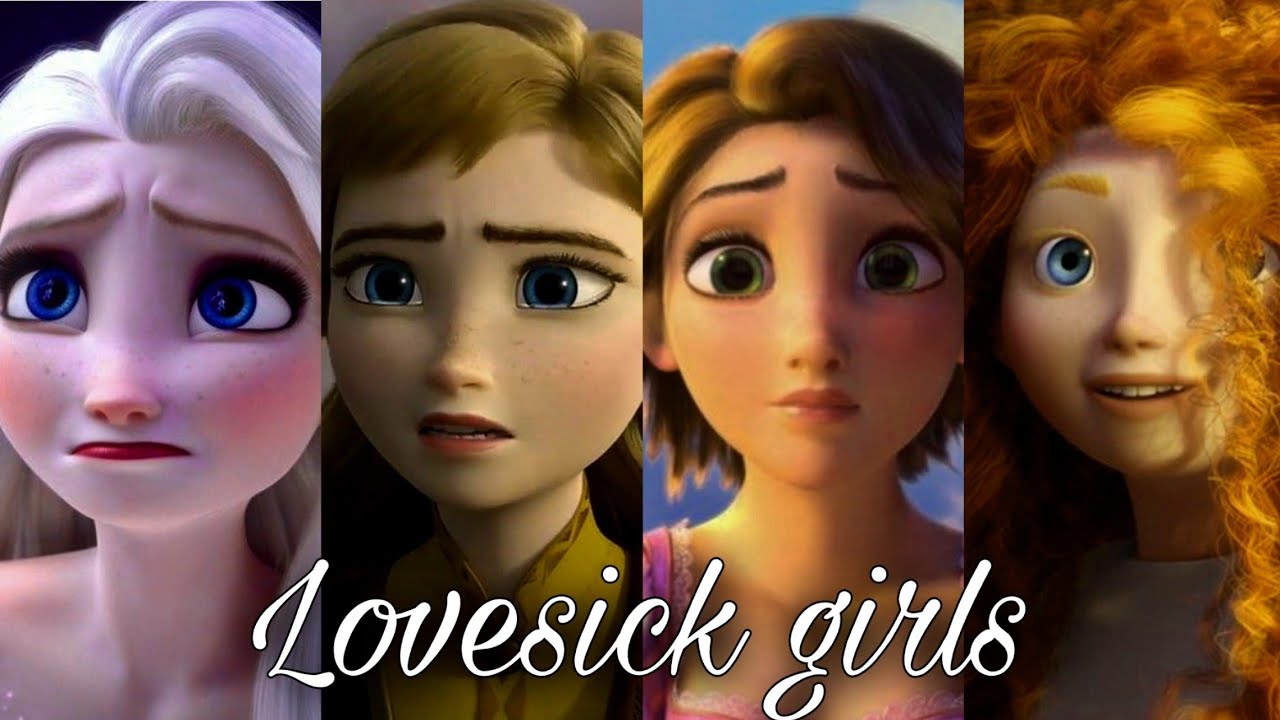 BLACK PINK - Lovesick Girls | Elsa Anna Merida and Rapunzel | {amv}