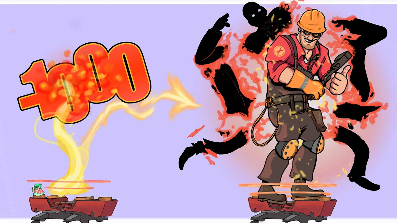Какой максимальный (и минимальный) ущерб может нанести инженер в TF2?