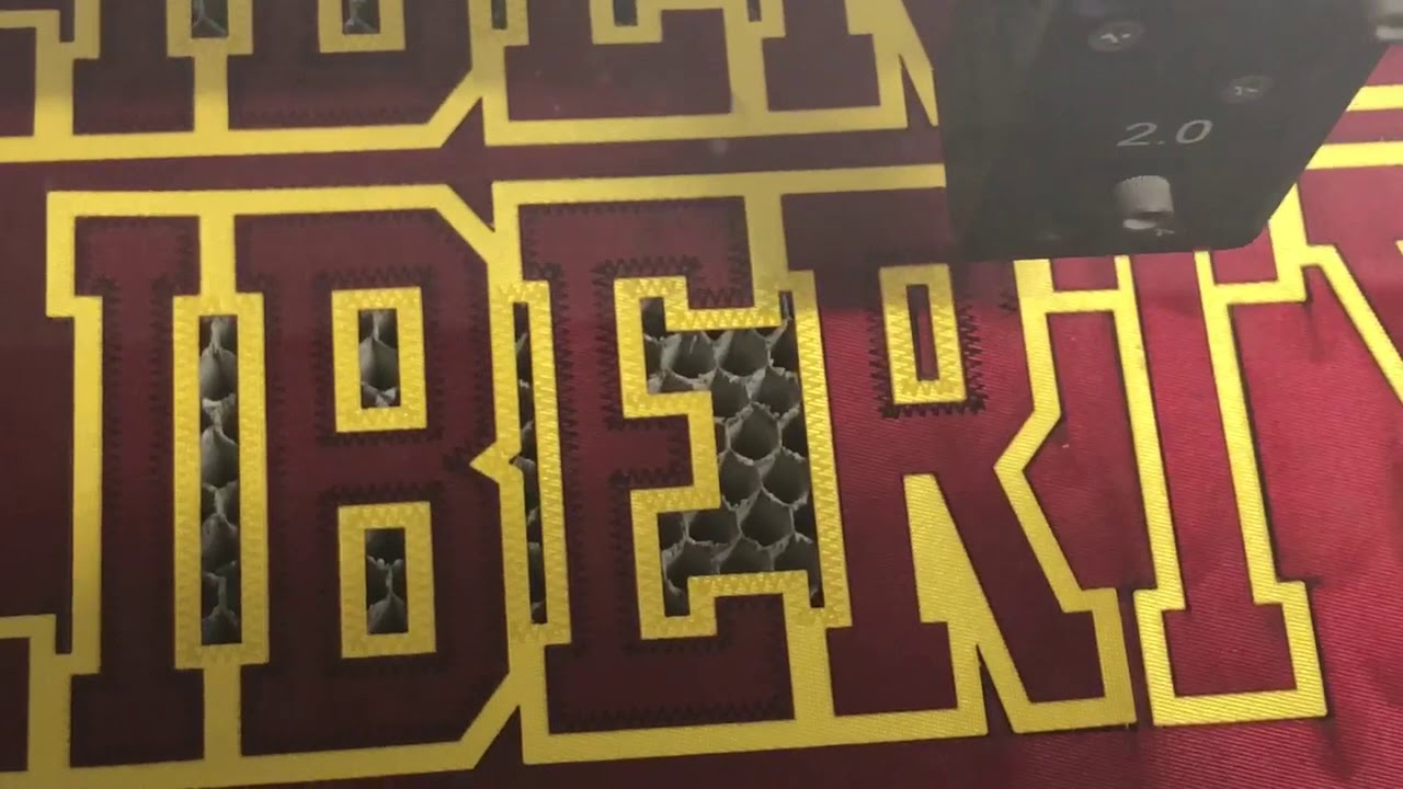 Laser Etched Stitches on Sports Twill (Tackle Twill)