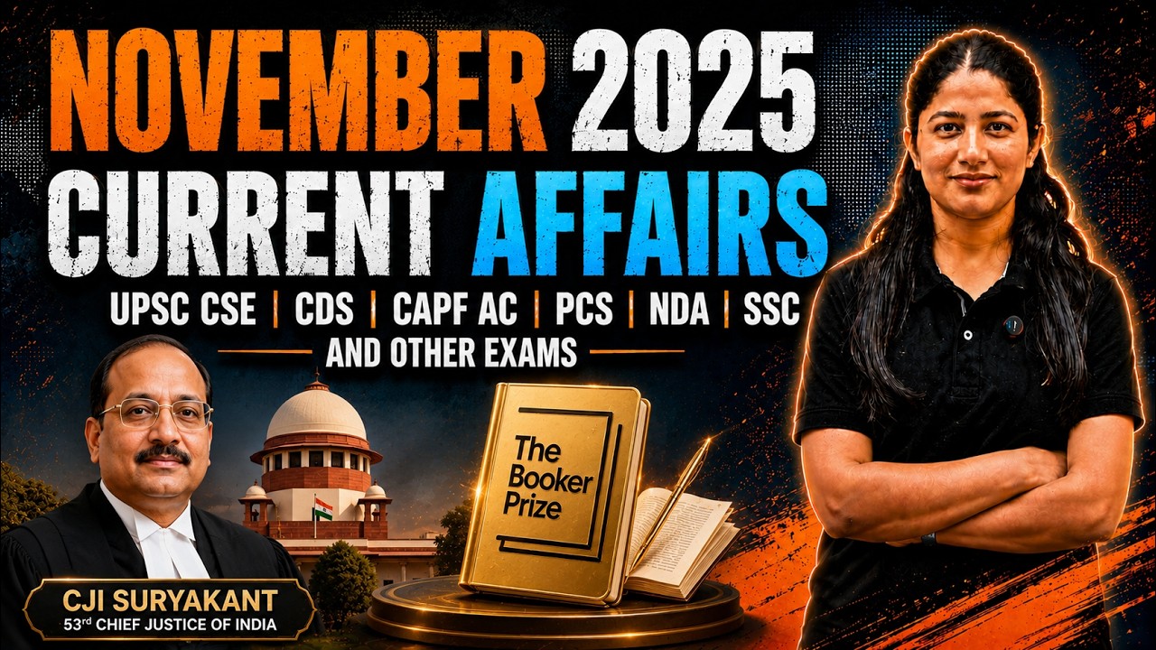 November Current Affairs For CAPF I CDS I NDA I SSC and Other Exams