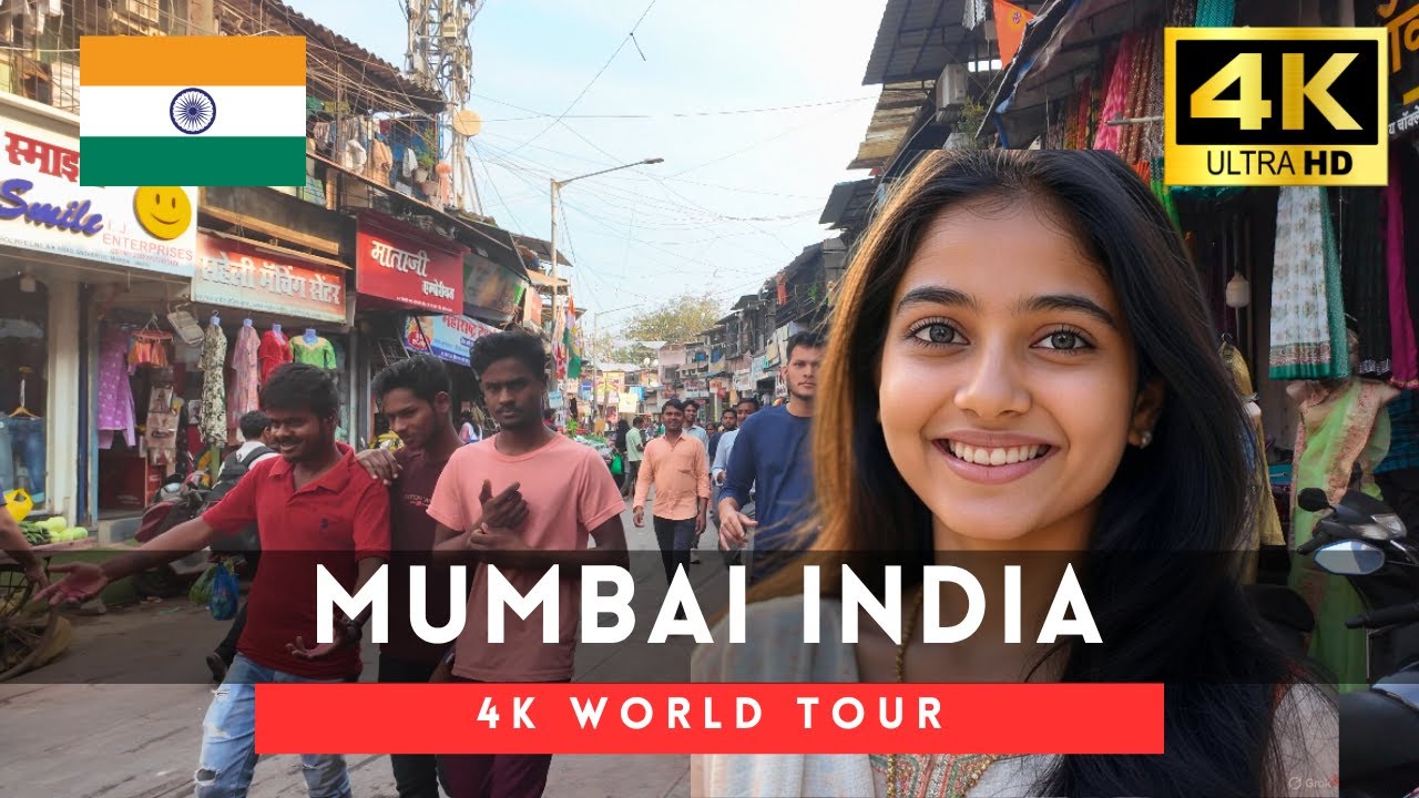 🇮🇳Mumbai, India Walking Tour - 4K Downtown tour｜Mar 2025