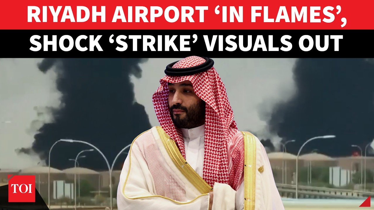 BREAKING: Riyadh Airport ROCKED By Explosions; Massive FLAMES On Cam After Houthi Attack Warning
