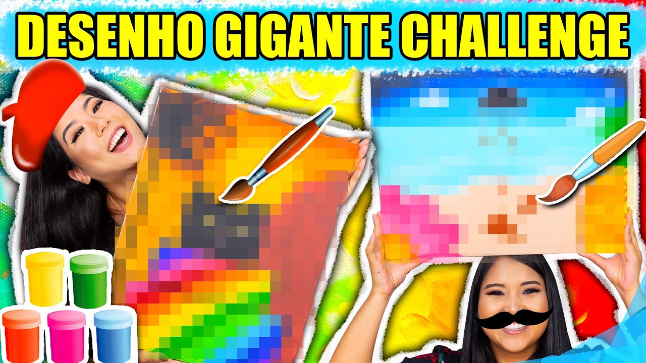 DESENHO GIGANTE CHALLENGE! - AS MELHORES ARTISTAS DO MUNDO! | Blog das irmãs