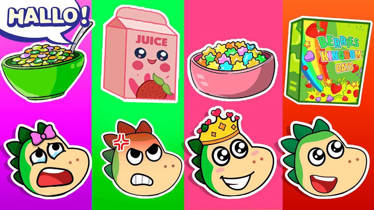 🍎 Rosa gegen Grün! 🍏 Spike und Sparkles Supermarkt-Rennen! 😨🛒 und andere Geschichten für Kinder