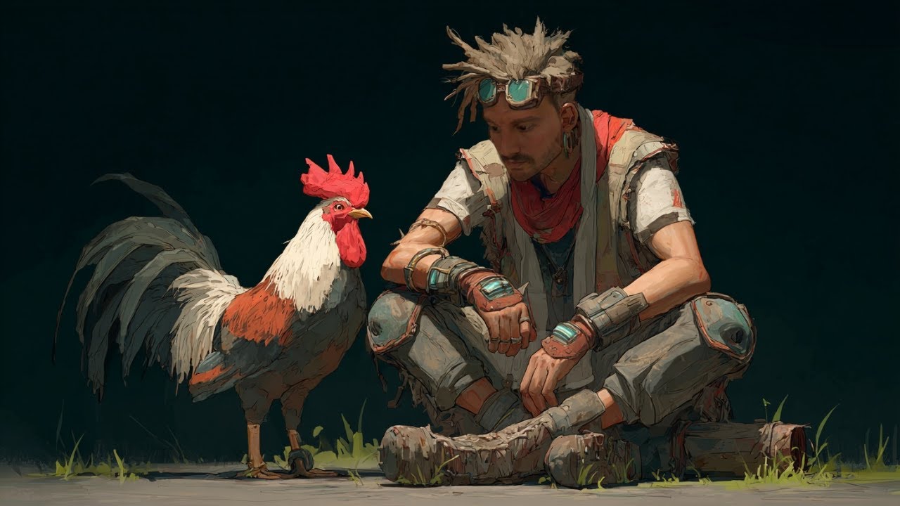 Say hello to my pet Rooster, Scrappy