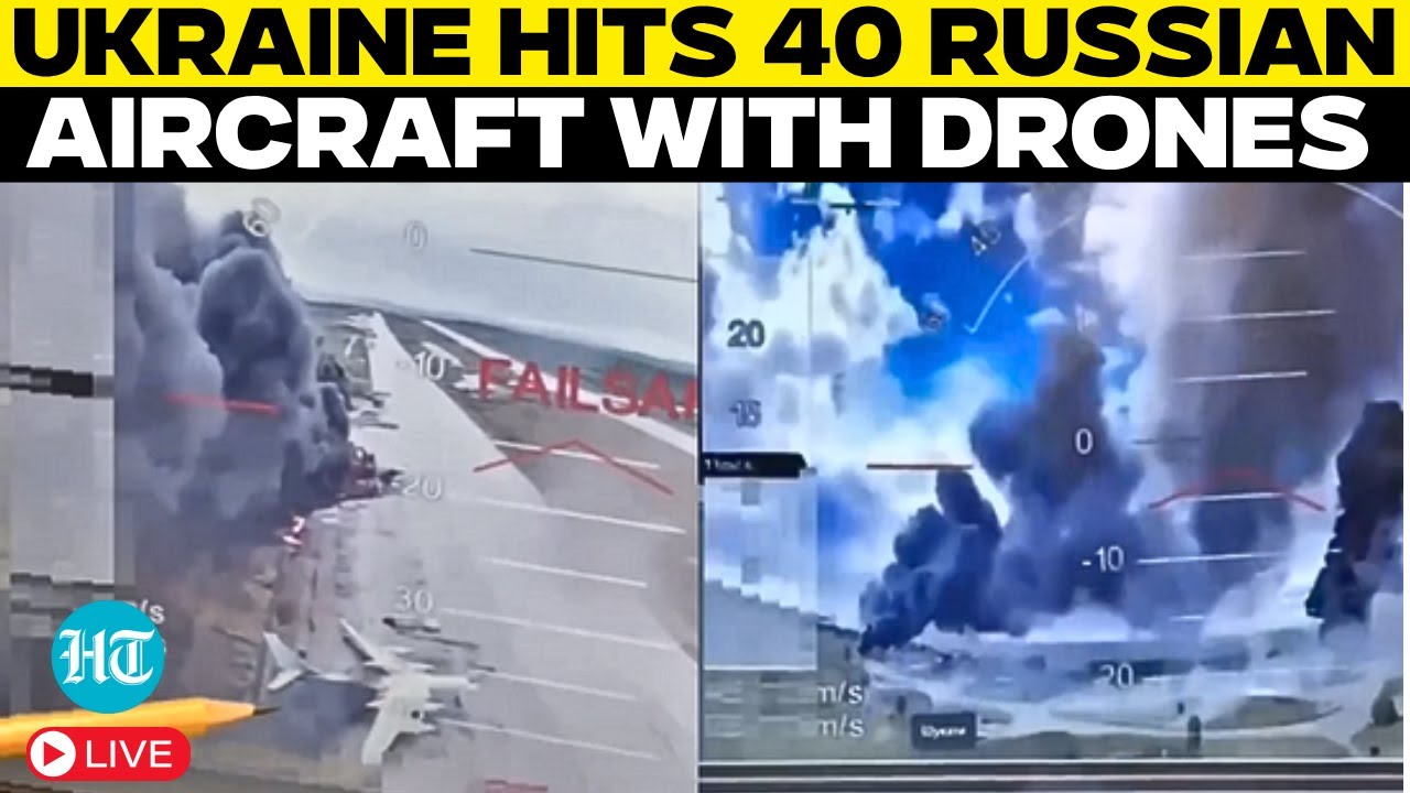 Russia-Ukraine War LIVE | Massive Drone Attack Targets Russian Airbases, Military Aircraft | Putin