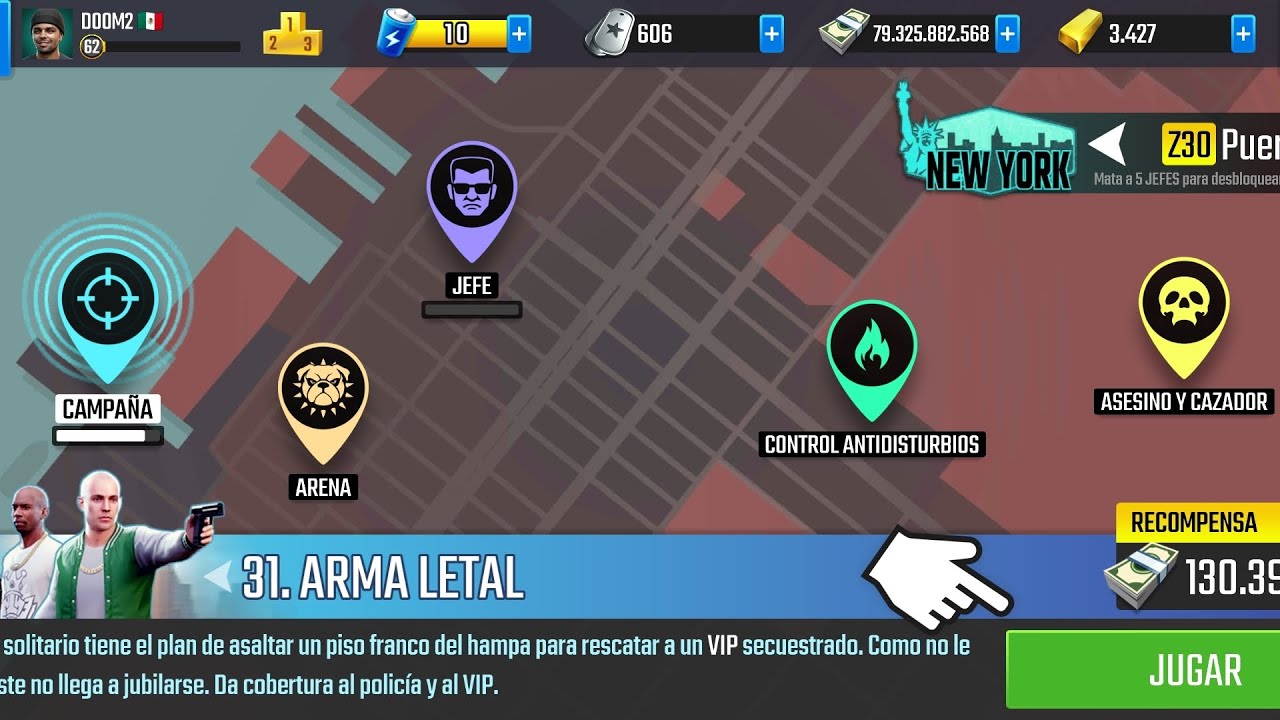 Pure Sniper, New York, Z30 Puerto, Campaña 31. Arma letal