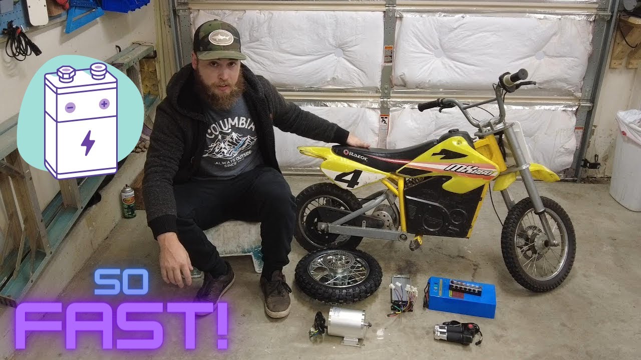 Полное руководство по обновлению Razor MX650. 45 км/ч! (Контроллер, аккумулятор 48 В, мотор 1800 Вт)
