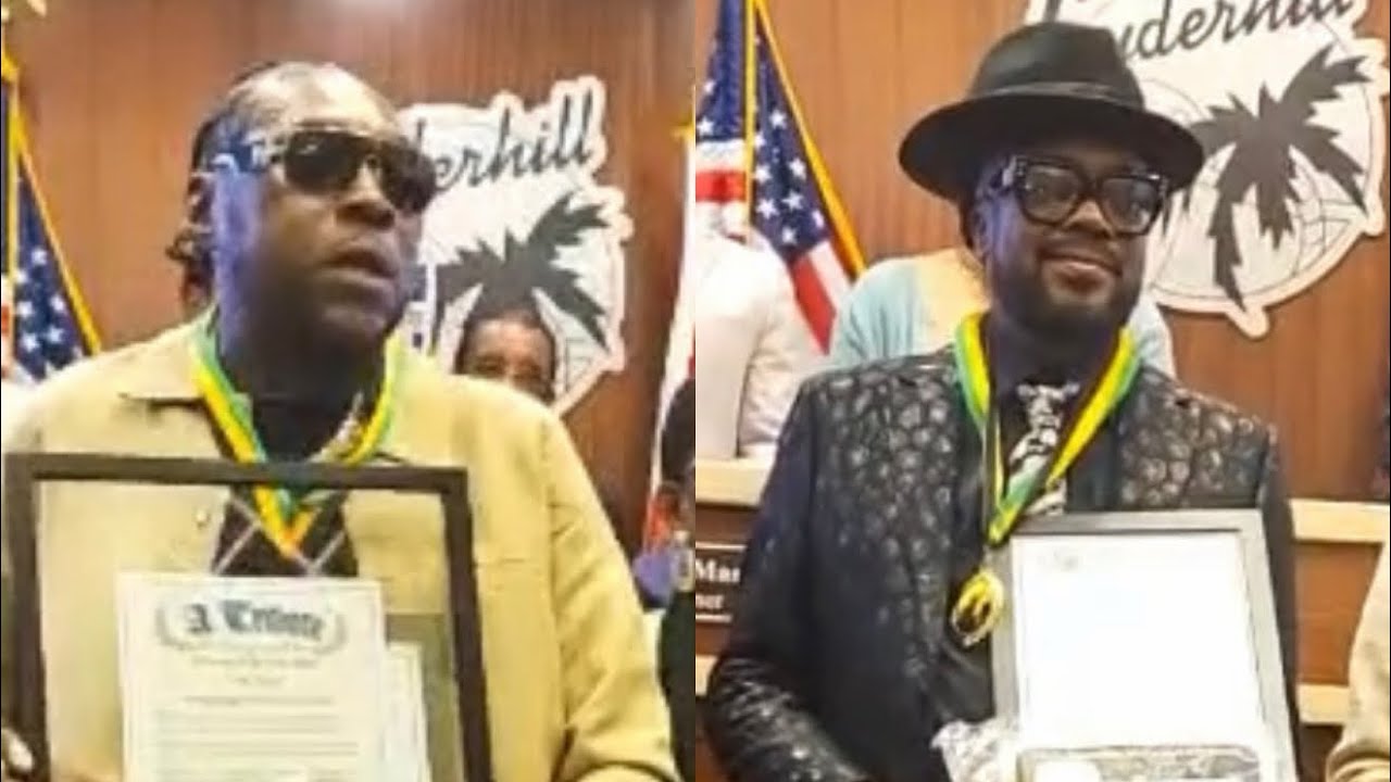 Vybz kartel and Beenie honored with Lauderhill’s Humanitarian Award, it was filmed by foota hype ￼