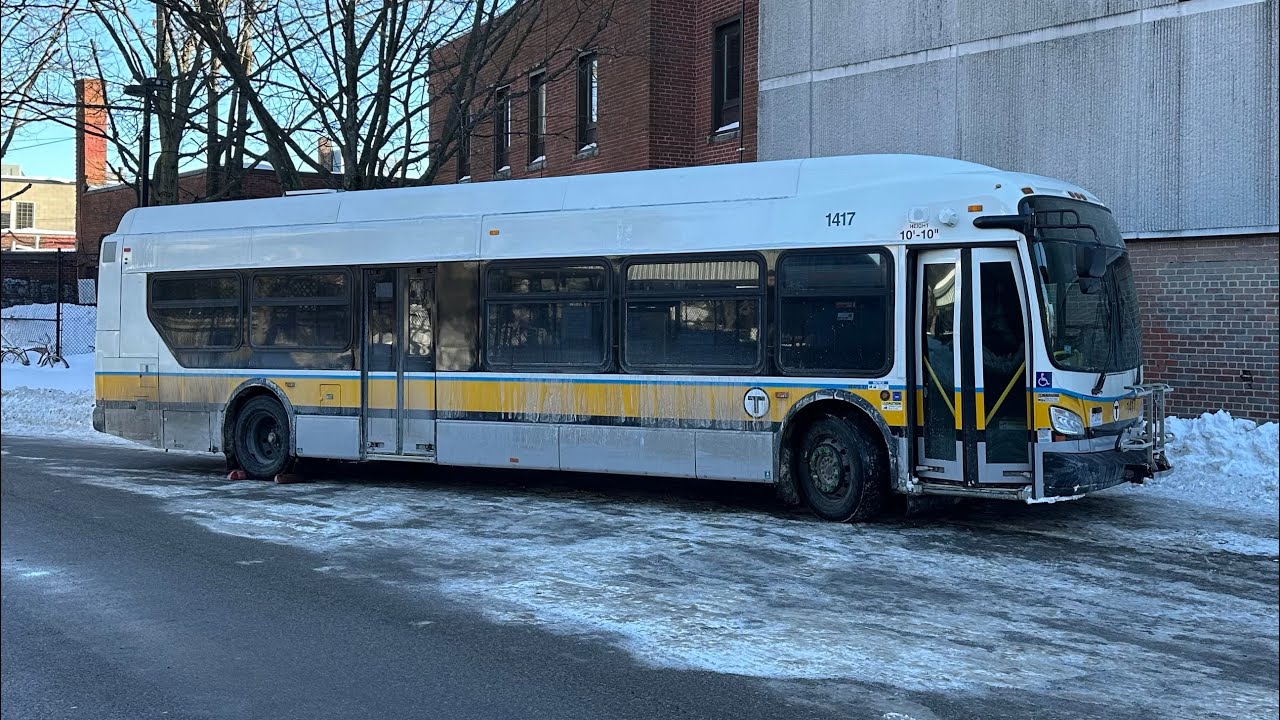 MBTA 2014 New Flyer Industries XDE40 #1417 Ride on route 90