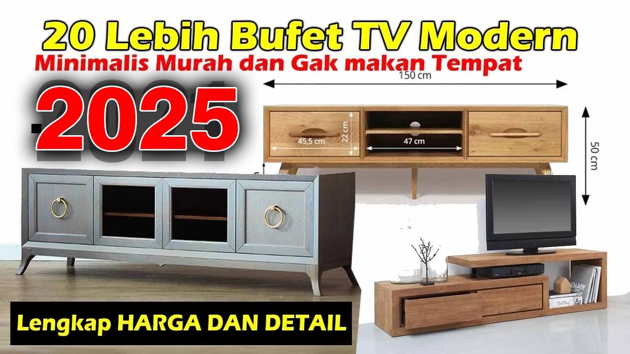 22 Model Bufet TV Minimalis TERBARU 2025 Desain Modern Untuk Rumah Masa Kini
