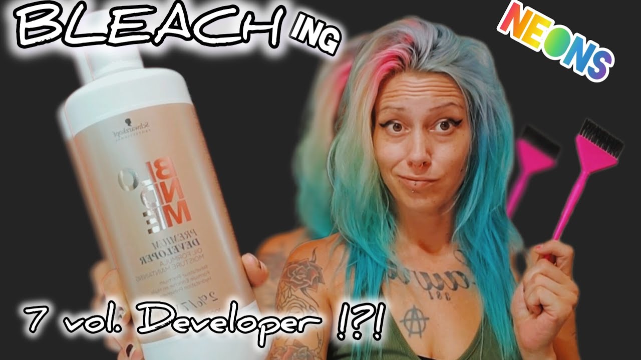 BLEACHING with 7 Volume DEVELOPER from BLONDME Schwarzkopf!