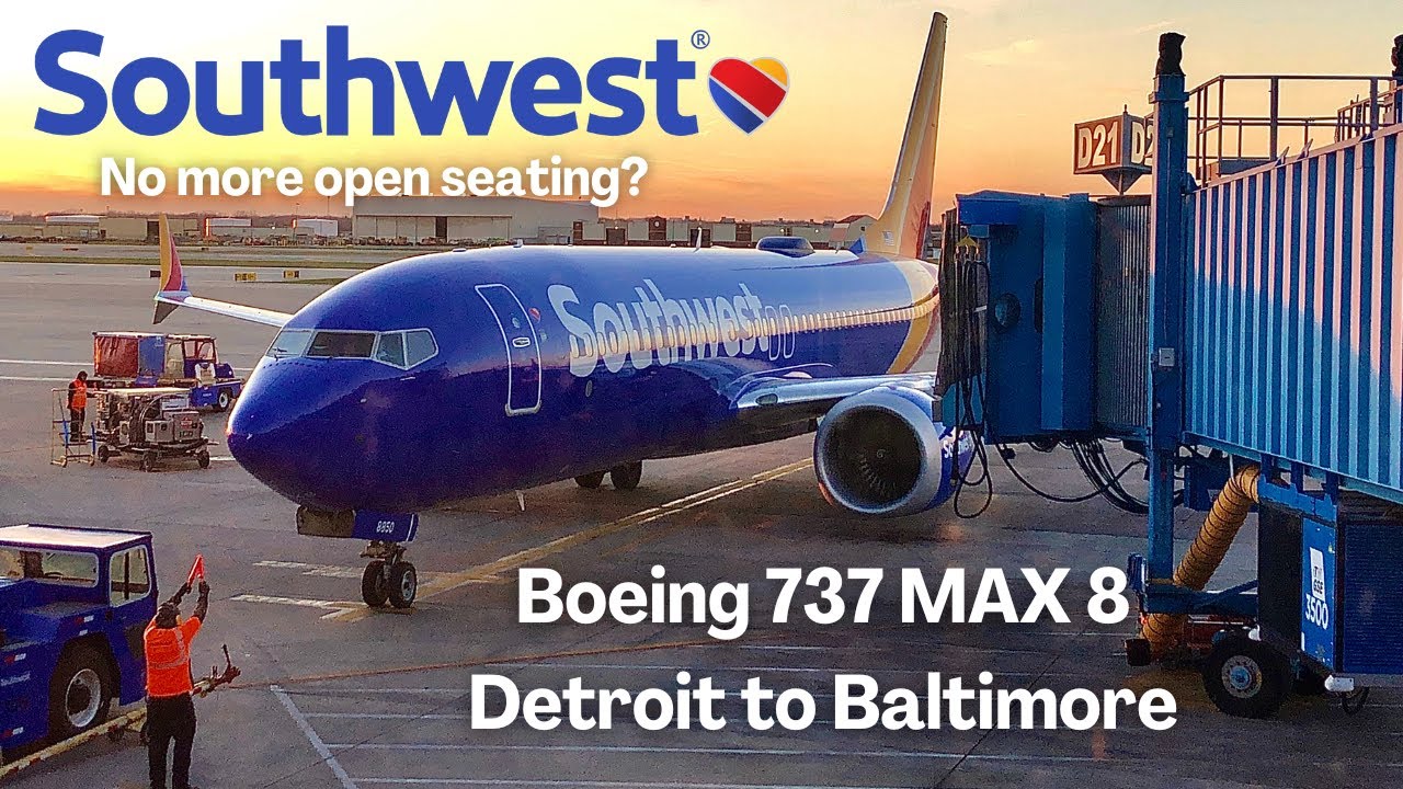 The Southwest Airline Experience: Boeing 737 MAX 8 Economy from Detroit to Baltimore