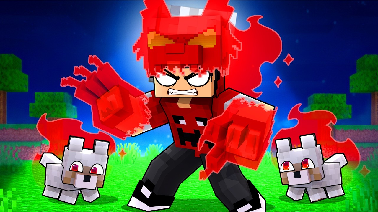 Minecraft, mas O BEBÊ LOBO me deu PODERES!!