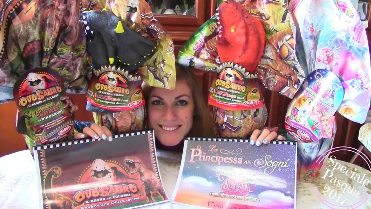 UNBOXING APERTURA UOVA DI PASQUA 2017 DOLFIN: OVOSAURO + MAXISAURO DOPPIE SORPRESE, ALYSEL