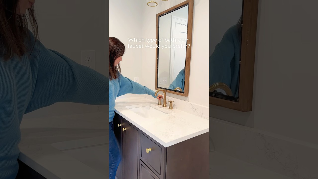 There are endless bathroom faucet options. Do you prefer single handle, double, or wall mounted?