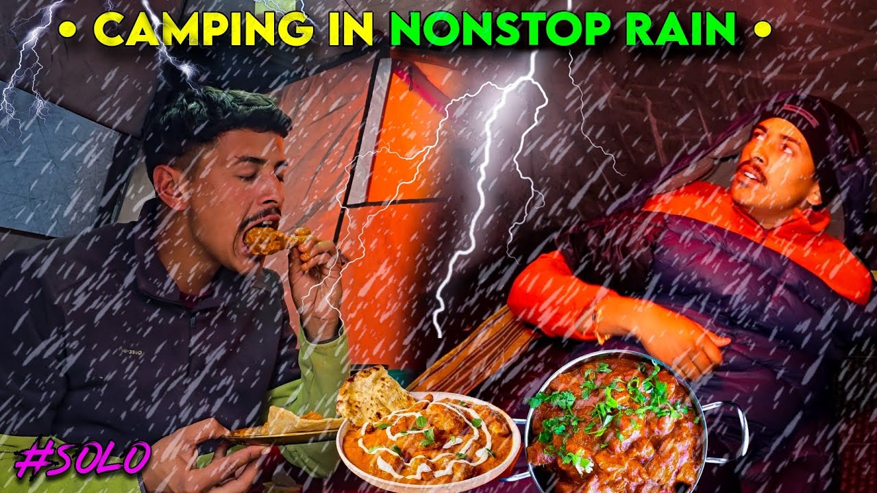 Solo Nonstop Camping In Rain Heavy Rain | Rain Camping In India | Unknown Dreamer