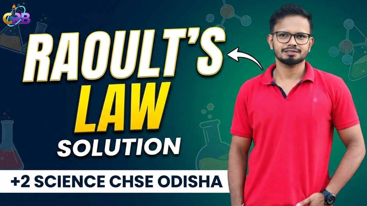 Raoult's Law | Solution | +2 Science CHSE Odisha | +2 Board Exam | CRB Chemistry #exam #education 