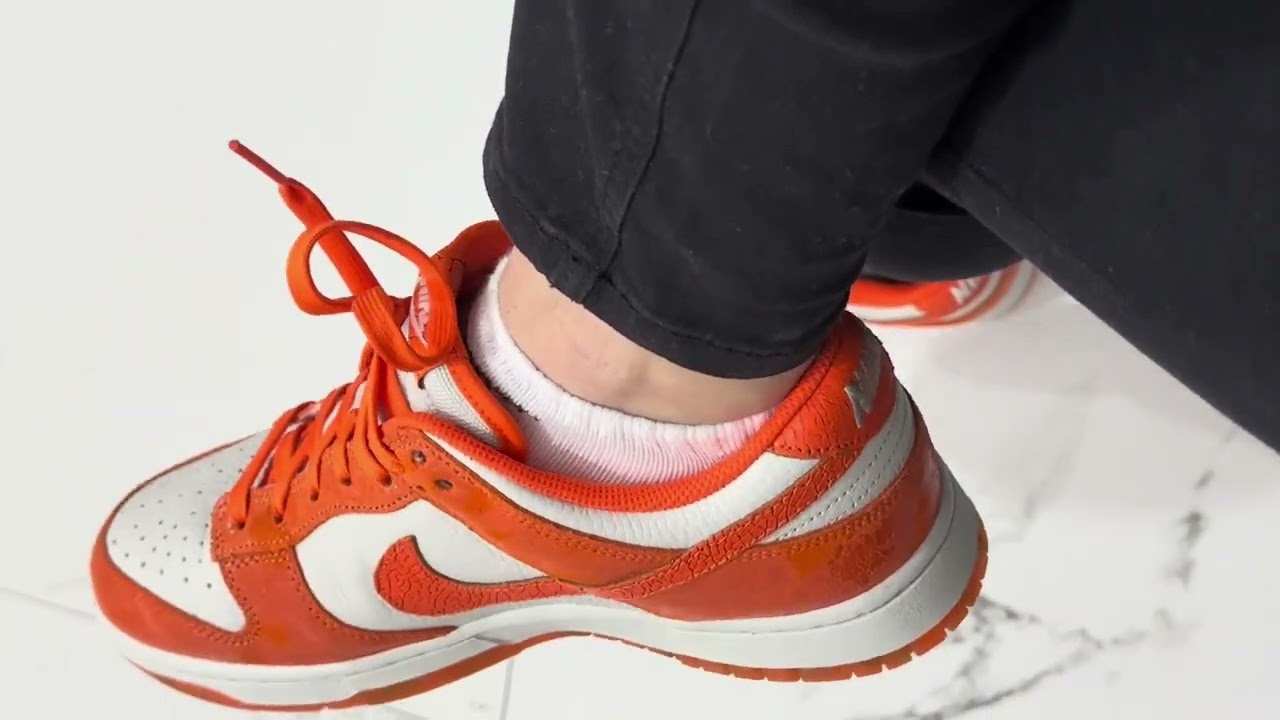 Mismatched Nike Ankle Socks & Orange Nike Dunks – Casual Sneaker Styling