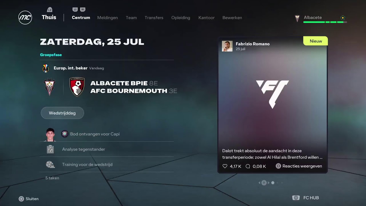 FC26 Albacete carrière live veel nieuwe aanwinsten