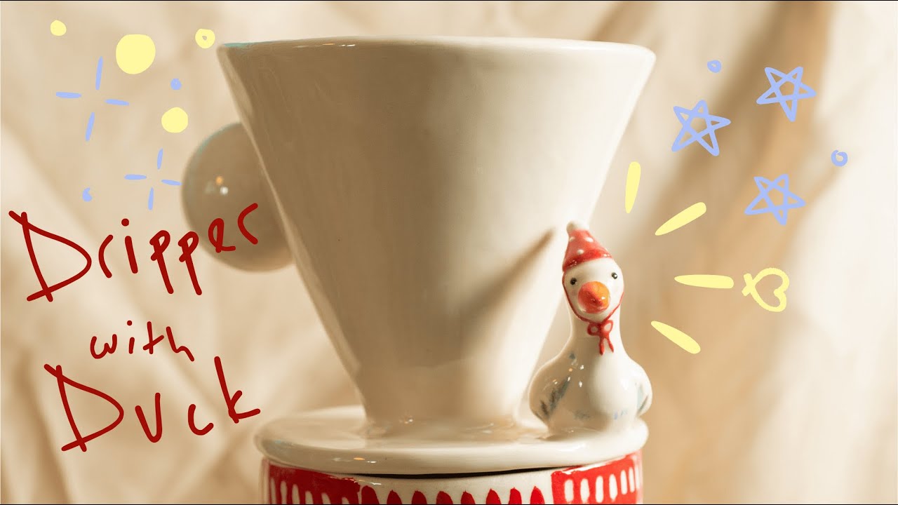 For The First Time I Made A Ceramic Coffee Dripper | Handmade Cute Ceramic 🦆🍀